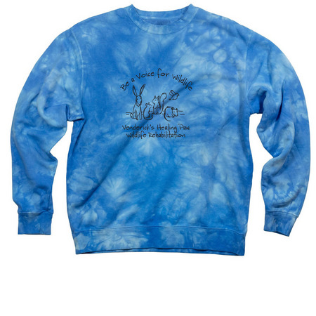 Tie Dye Crewneck Sweatshirt with a Venderick’s Healing Paw design