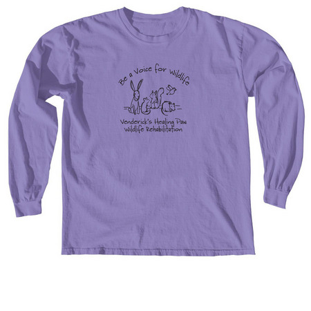 Comfort Colors Long Sleeve Tee with a Venderick’s Healing Paw design
