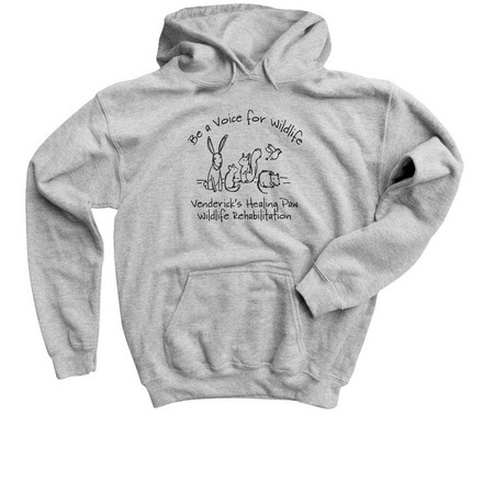 Youth Pullover Hoodie with a Venderick’s Healing Paw design