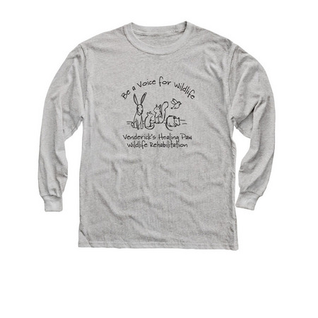 Youth Long Sleeve Tee with a Venderick’s Healing Paw design