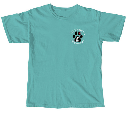 Comfort Colors Unisex Tee with a Venderick’s Healing Paw design
