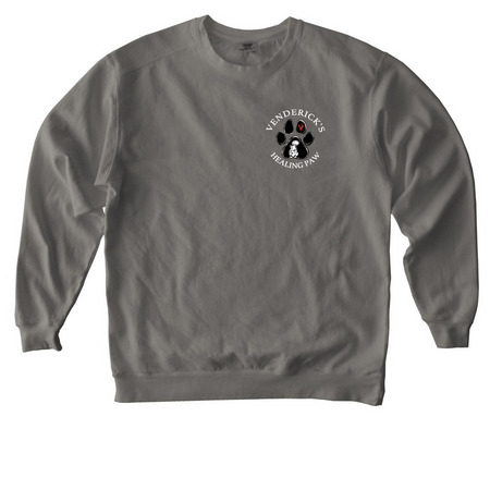 Comfort Colors Crewneck Sweatshirt with a Venderick’s Healing Paw design