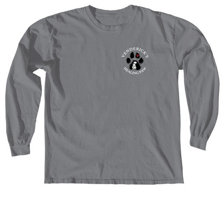 Comfort Colors Long Sleeve Tee with a Venderick’s Healing Paw design