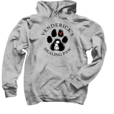 Pullover Hoodie with a Venderick’s Healing Paw design