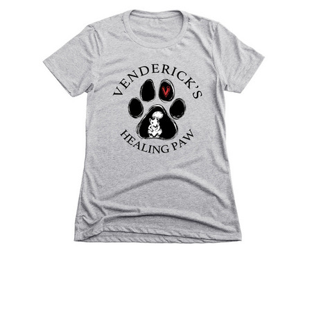 Women's Slim Fit Tee with a Venderick’s Healing Paw design