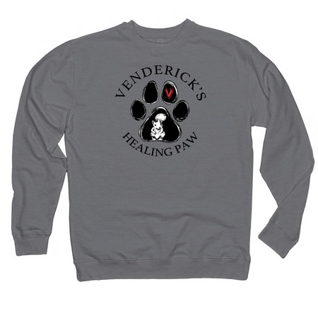 Midweight Crewneck Sweatshirt with a Venderick’s Healing Paw design