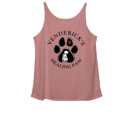 Women's Slouchy Tank with a Venderick’s Healing Paw design