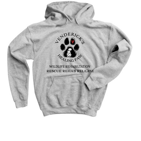 Youth Pullover Hoodie with a Venderick’s Healing Paw design
