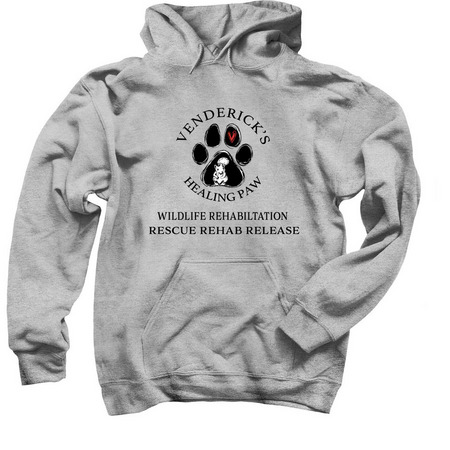 Pullover Hoodie with a Venderick’s Healing Paw design